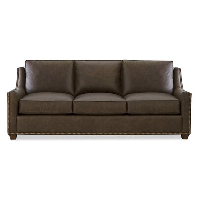 Taffeta 93" Leather Square Arm Sofa