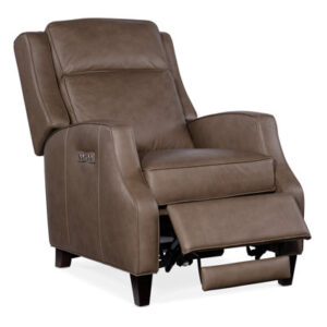 Tricia 30.75" Wide Genuine Leather Power Standard Recliner