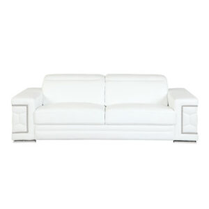 Aiesrom 89" Genuine Top Grain Italian Leather Pillow Top Arm Sofa