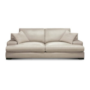 Emest 94" Genuine Leather Square Arm Sofa