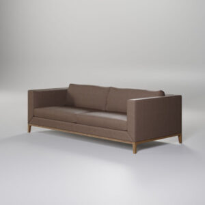 La Roux 88" Genuine Leather Square Arm Sofa