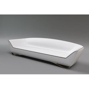 F1 130" Genuine Leather Flared Arm Sofa