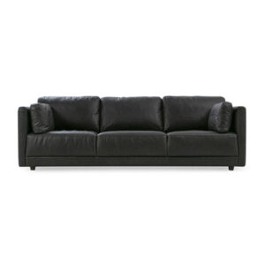 93'' Genuine Leather Square Arm Modular Sofa