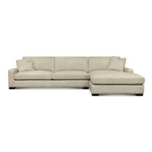 Buttercup 139" Wide Genuine Leather Right Hand Facing Sofa & Chaise