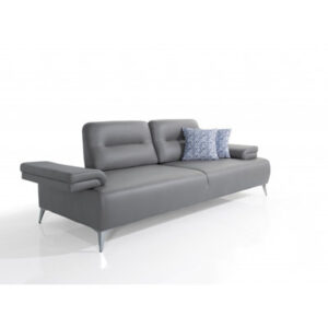 Cornelis 89" Genuine Leather Recessed Arm Sofa
