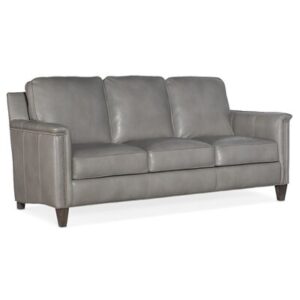 Davidson 77" Genuine Leather Square Arm Sofa