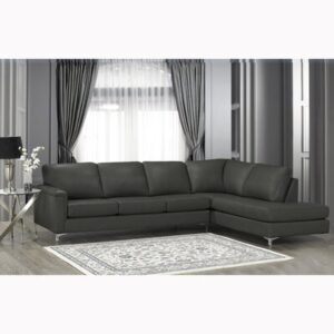 Platte 122.5" Wide Genuine Leather Right Hand Facing Corner Sectional
