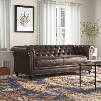 Withernsea 86'' Genuine Leather Sofa
