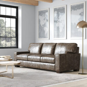 Wycombe 91'' Genuine Leather Sofa