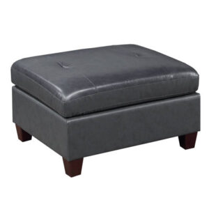 Avanah 36.6" Wide Genuine Leather Tufted Rectangle Standard Ottoman
