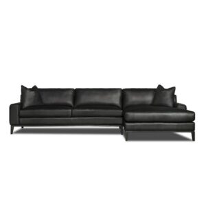 Como 88" Wide Genuine Leather Sofa