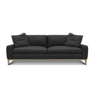 Como 96" Genuine Leather Square Arm Sofa