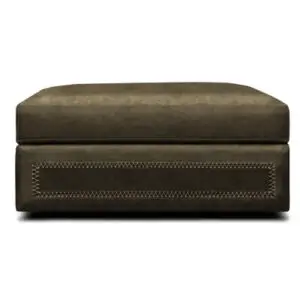 Downtown Cowboy 42" Wide Genuine Leather Rectangle Storage Ottoman