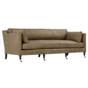 Madeline 90" Genuine Leather Square Arm Sofa