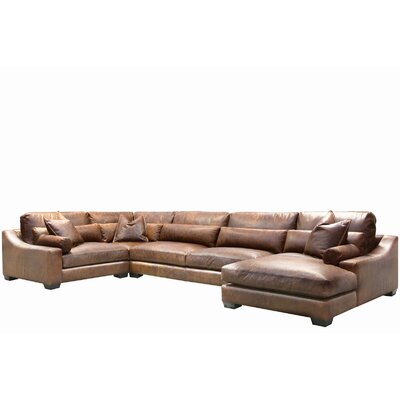 Montecarlo 177.5" Wide Genuine Leather Sofa & Chaise