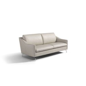 Oxa 81.1'' Genuine Leather Recessed Arm Sofa