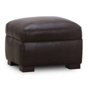 Powell Leather Upholstered Ottoman