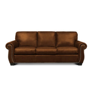 Rafael 93" Genuine Leather Rolled Arm Sofa