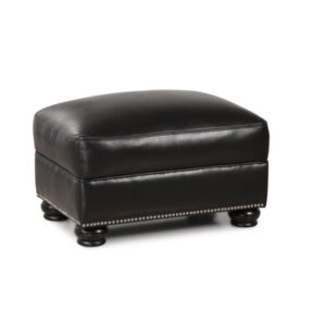 Shining Tips Leather Upholstered Ottoman