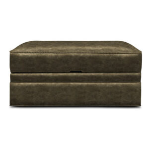 Stafford 42" Wide Genuine Leather Rectangle Storage Ottoman