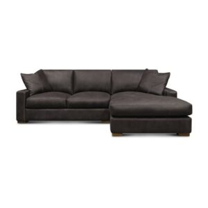 Urban Cowboy 114" Wide Genuine Leather Sofa & Chaise