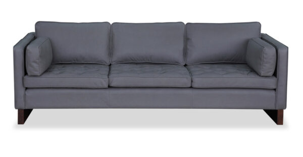 Wexler 87" Leather Sofa, Napoli Stone