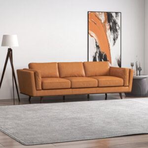 Balmeet 88" Genuine Leather Flared Arm Sofa