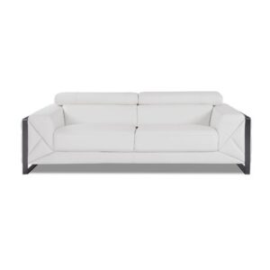 Korando 89" Genuine Leather Square Arm Sofa