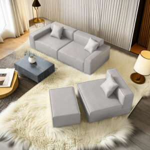 4 - Piece Vegan Leather Sectional