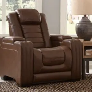 Backtrack Dual Power Leather Recliner Leather, Chocolate