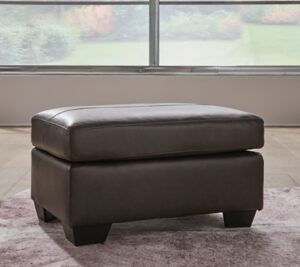 Belziani Leather Ottoman Leather, Storm