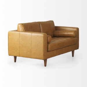 Blaj 72" Genuine Leather Tuxedo Arm Sofa