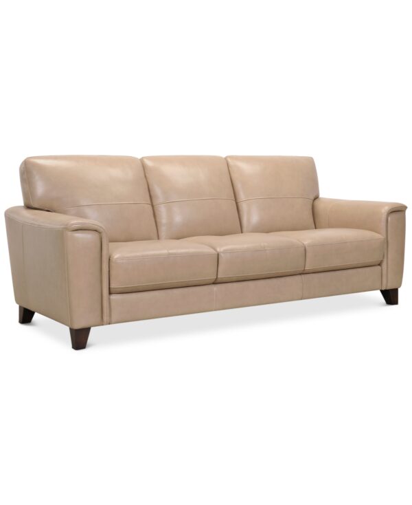 Brayna 88" Classic Leather Sofa, Created for Macy's - Classico Taupe