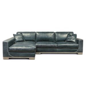 Cassidy Genuine Leather Square Arm Sectional