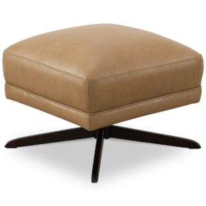 Closeout! Jarence 36" Leather Ottoman, Created for Macy's - Everest Beige