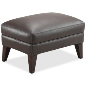 Collyn 31" Modern Leather Ottoman, Created for Macy's - Brown
