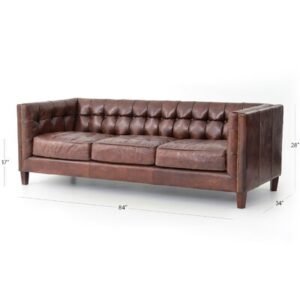 Danay Leather Chesterfield Sofa
