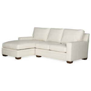 Hanley Sectional (Leather, Turned Legs)