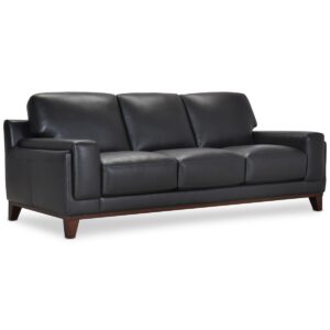 Jeddo 94" Leather Sofa, Created for Macy's - Dark Brown