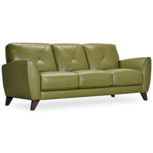 Myia 85" Leather Sofa, Created for Macy's - Apple Green