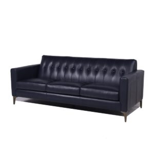 Nataylyn Leather Sofa - Navy Blue