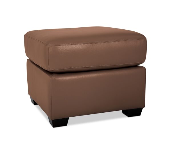 Orid Leather Ottoman, Created for Macy's - Biscotti (Special Order)