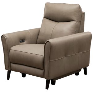 Orly Leather Power Recliner with Power Headrest - Beige