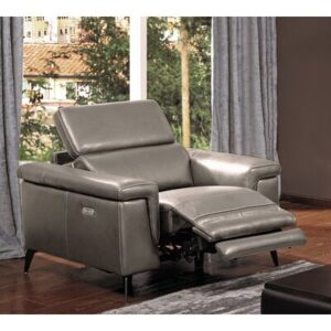 Philippa 44" Wide Genuine Leather Power Zero Clearance Standard Recliner