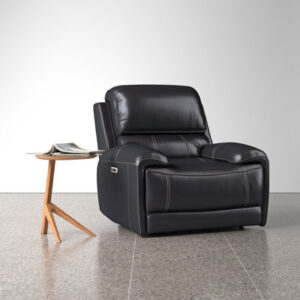 Bayan Leather Power Recliner with Power Headrest