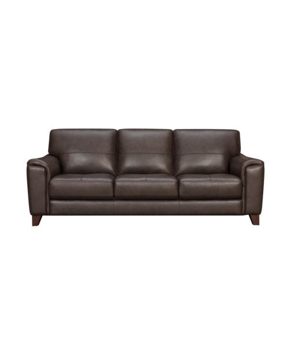 Bergen 88" Genuine Leather Square Arm Sofa - Espresso