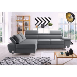 Everlove Leather Sectional with Adjustable Armrest
