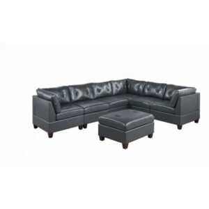 Genuine Leather Tufted 7Pc Modular Sectional