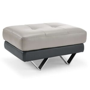 Kerry Leather Tufted Ottoman