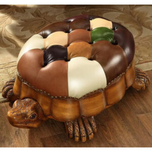 Arriannah 31.5" Wide Leather Match Tufted Novelty Footstool Ottoman with Storage
